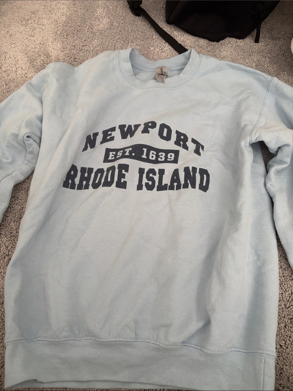Newport Rhode Island Crewneck Sweatshirt - Light Blue